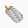 Chevron Tag 18K Yellow Gold with Diamonds, 42mm