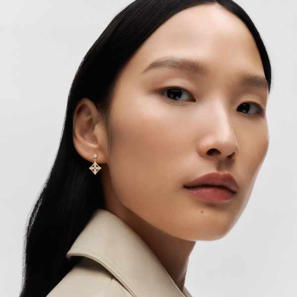 Idylle Blossom Ear Stud, Pink Gold And Diamond - Per Unit