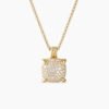 Chatelaine&reg; Pendant Necklace 18K Yellow Gold with Pav&eacute; Diamonds, 14mm