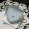 Chanel Mini Heart Bag Grey For Women 7in/18cm AS3191 B07958