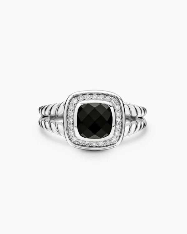 24F2A62D-1FC2-FAC3-F5EE-1FAE83FCAB7C.jpg Petite Albion® Ring Sterling Silver with Black Onyx and Diamonds - 6