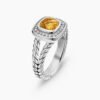 Petite Albion&reg; Ring Sterling Silver with Citrine and Diamonds - 6