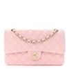 Caviar Quilted Medium Double Flap Light Pink