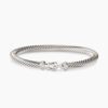 Buckle Classic Cable Bracelet Sterling Silver with Diamonds, 5mm