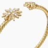 Starburst Cable Bracelet 18K Yellow Gold with Diamonds, 3.5mm, 4mm