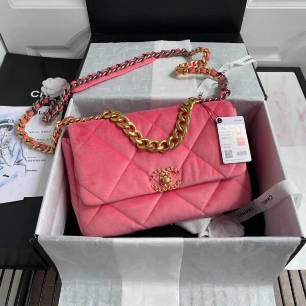 Chanel 19 Large Velvet Flap Bag As1161