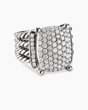 Wheaton Ring Sterling Silver with Diamonds, 16.7mm