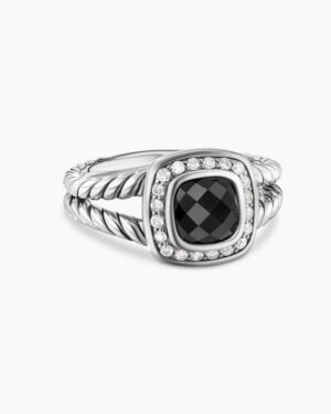 28E5587D-2A10-B2DB-BD92-9D81536E51C6.jpg Petite Albion® Ring Sterling Silver with Black Onyx and Diamonds, 7mm