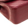 29215579-BEA3-F2D4-078A-E9623344F873.jpg Dark Red Chevron Leather New Mini Classic Flap Bag