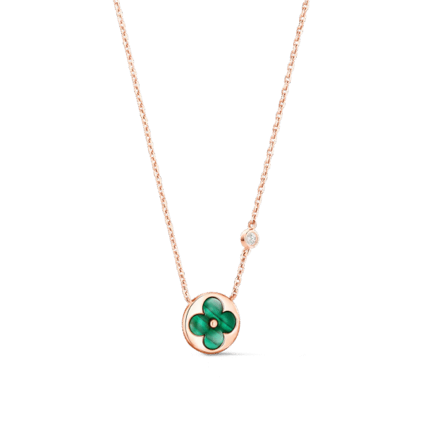 29DC481D-B000-0811-5E5E-06D7C2FF3EB6.png Color Blossom BB Sun Pendant, Pink gold, Malachite and diamond
