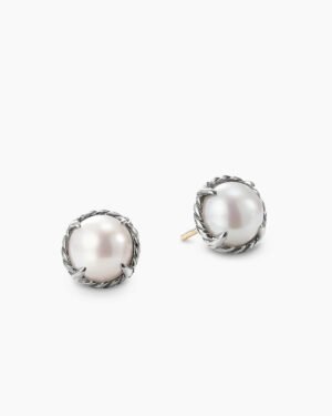 2A105A59-50B6-7F54-60C2-7D626AFD8578.jpg Petite Chatelaine Stud Earrings Sterling Silver with Pearls, 8mm