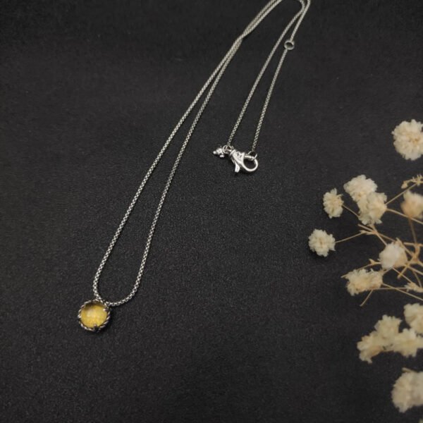 Petite Chatelaine&reg; Necklace Sterling Silver with Citrine, 10mm