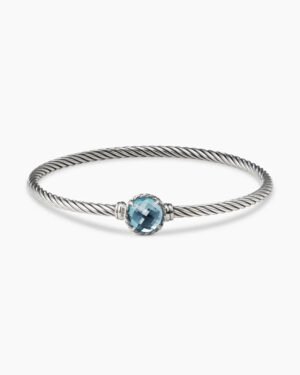 2C5A0010-AEEE-3CE4-F1C0-C531025F0808.jpg Petite Chatelaine® Bracelet Sterling Silver with Blue Topaz, 3mm - 17cm