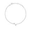 Volt Upside Down Chain Bracelet, White Gold And Diamonds