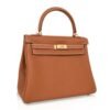 Kelly 25 Retourne Bag Coveted Gold Togo Gold Hardware
