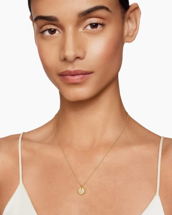 2D1B7C51-B4D0-1C69-E0C1-6046811134AD.jpg Initial Charm Necklace 18K Yellow Gold with Diamond B