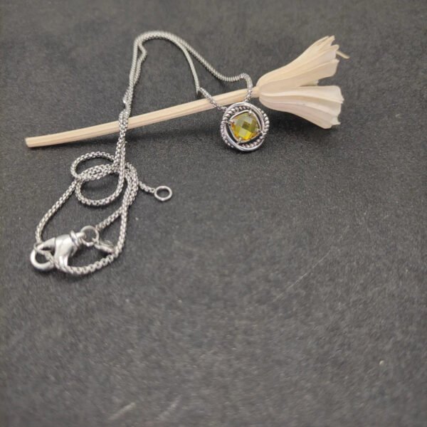 Petite Chatelaine&reg; Necklace Sterling Silver with Citrine, 10mm