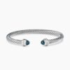 2E583B6F-E6E6-F85F-3CEB-E896A8280E3A.jpg Classic Cable Bracelet Sterling Silver with Hampton Blue Topaz and Diamonds, 5mm