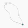 Petite Chatelaine Necklace Sterling Silver with Blue Topaz, 10mm