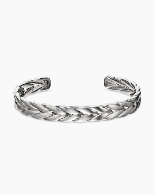 Chevron Collection for Men Chevron Cuff Bracelet Sterling Silver, 9mm