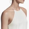 Petite Helena Wrap Hoop Earrings Sterling Silver with 18K Yellow Gold and Diamonds, 3/4in