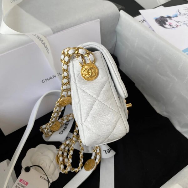 Chanel Mini Flap Bag With Top Handle Gold Hardware White For Women, Women&rsquo;s Handbags, Shoulder Bags 7.9in/20cm AS2431