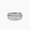 Pav&eacute; Crossover Ring 18K White Gold with Diamonds - 6