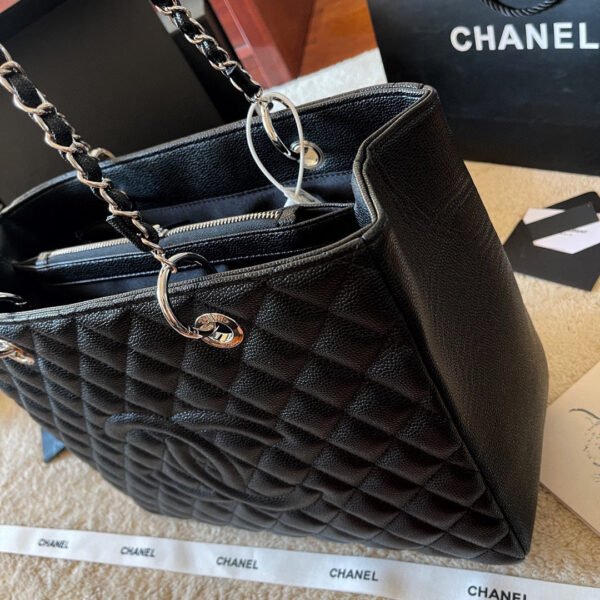 325DD31E-8F22-103E-5292-49FEBE71A193.jpg Chanel Grand Shopping Tote Black Caviar Silver Hardware