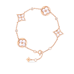 Color Blossom BB Multi-Motifs Bracelet, Pink Gold, White Mother-of-Pearl And Diamonds