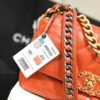 Chanel 19 Handbag 26cm Orange For Women AS1160