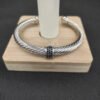 338A9D8B-5B86-5FCC-49E4-C1AB32DDAFB0.jpg Classic Cable Station Bracelet Sterling Silver with Pave Diamonds, 7mm