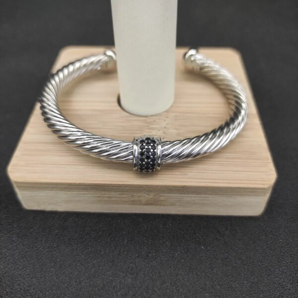 338A9D8B-5B86-5FCC-49E4-C1AB32DDAFB0.jpg Classic Cable Station Bracelet Sterling Silver with Pave Diamonds, 7mm