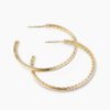 Pave Hoop Earrings 18K Yellow Gold with Diamonds, 38mm