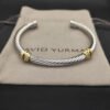 39079BDE-FB5C-3D39-BDC4-62F41391AC6C.jpg David Yurman 5mm 18k Gold and Sterling Silver Diamond Station Cable Bracelet