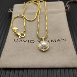 Pearl Classics Cable Halo Amulet 18K Yellow Gold with Diamonds