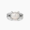 3A415B55-2849-A433-CA30-F56B9C9BF9D8.jpg Cable Collectibles® Pearl Ring Sterling Silver with Pearl and Diamonds, 11mm