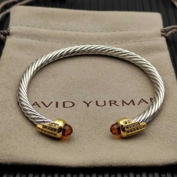3AA7445E-34CA-F038-AD66-7BFEE07D3D78.jpg 5mm Cable Bracelet with Champagne & Diamond Accents