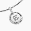 Initial Charm Necklace Sterling Silver with Diamond E