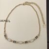 Black and white square necklace