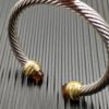 Classic Cablespira&reg; Bracelet Sterling Silver with 14K Yellow Gold,Citrine and Diamonds, 7mm