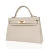Kelly 28 Sellier Bag Craie Epsom Leather Gold Hardware