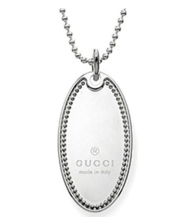 Sterling Silver Oval Charm Necklace