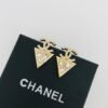 Double C diamond triangle earrings
