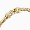 Buckle Cablespira&reg; Bracelet 18K Yellow Gold with Diamonds, 4mm