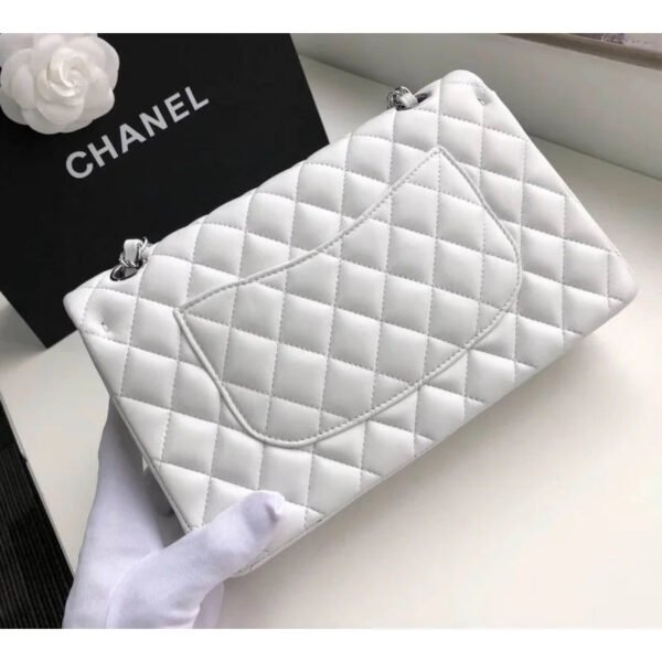 3D72F7D2-FE7B-7C79-47B8-D3B682809E42_707c288a-0dba-48b6-88f7-4d5555e0b793.jpg Chanel 1112 White Medium Size 2.55 Lambskin Leather Flap Bag