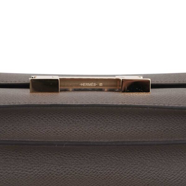 Mini Constance 18 Bag Etain Epsom Leather with Gold Hardware