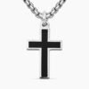 Exotic Stone Cross Sterling Silver with Black Onyx