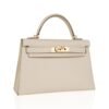 Kelly 28 Sellier Bag Craie Epsom Leather Gold Hardware