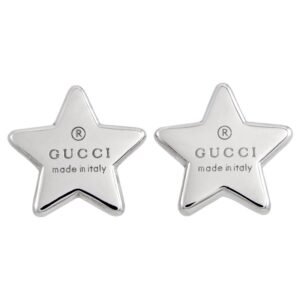 Trademark Rhodium-Plated Silver Star Stud Earrings