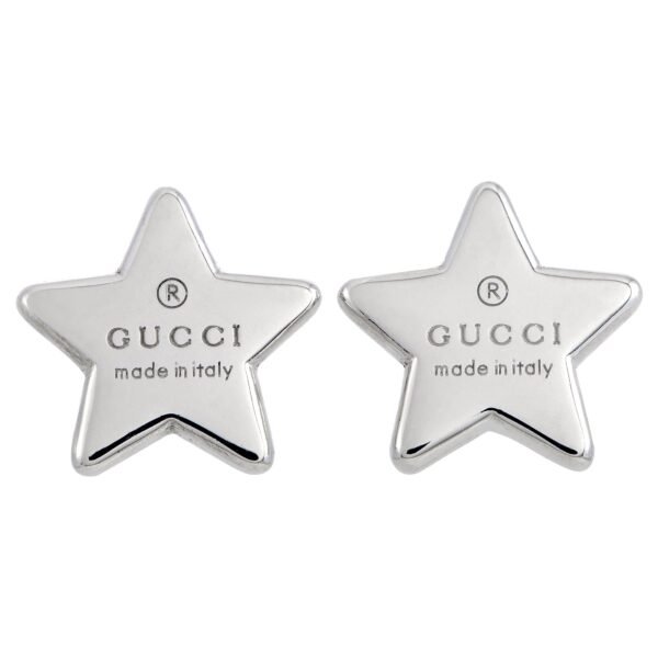 Trademark Rhodium-Plated Silver Star Stud Earrings